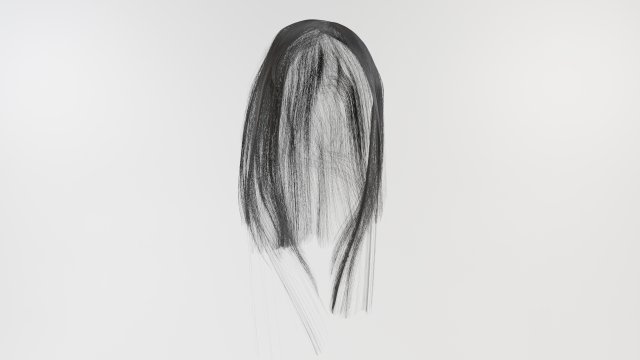 Gray womens hair 3D-Modell .c4d .max .obj .3ds .fbx .stl .blend 