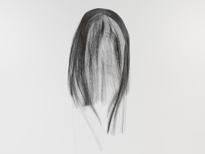Gray womens hair Modelo 3D