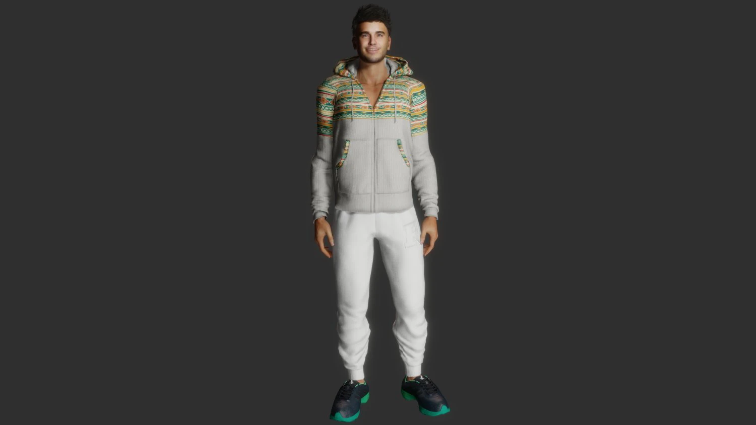 Happy young guy 3D Model .c4d .max .obj .3ds .fbx .stl .blend 