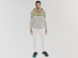 Happy young guy 3D Model