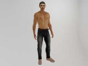 Young Man Underwear Neutral Pose 3D model