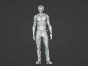 Young man on a sunny summer day Model 3D