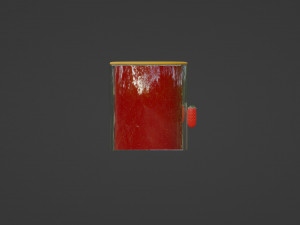 Strawberries next to a jar of jam Modello 3D