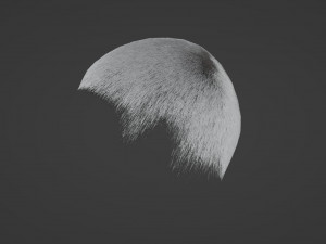 Mens dark gray short hair 3D Model