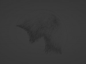 Mens dark gray short hair 3D Model