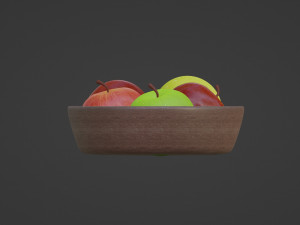 Apples in a bowl 3Dモデル