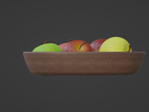 Apples in a bowl 3Dモデル