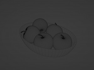Apples in a bowl 3Dモデル