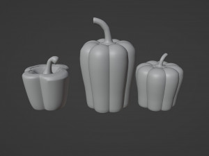 Three sweet peppers Model 3D