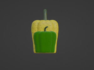 Three sweet peppers Model 3D
