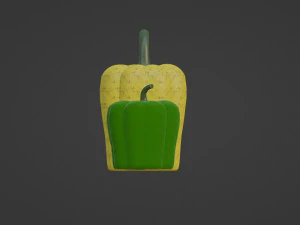 Three sweet peppers 3D Model