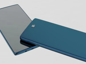 Smartphone moderno azul Modelo 3D