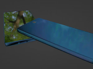 Blue modern smartphone 3D Model