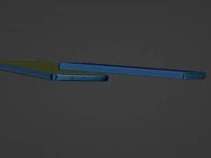 Blue modern smartphone 3D Model