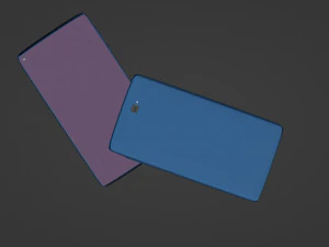 Blue modern smartphone 3D Model