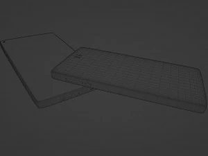 Blue modern smartphone 3D Model