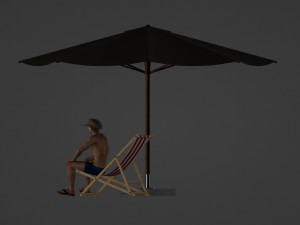 Man at the beach Modelo 3D