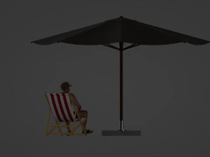 Man at the beach 3D Model