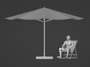 Man at the beach Modelo 3D