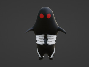 Monster larva with red eyes Modello 3D