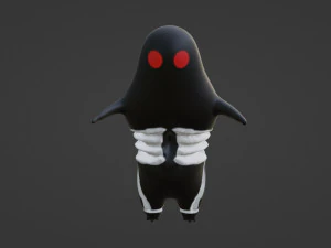 Monster larva with red eyes 3D Model