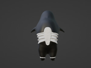 Monster larva with red eyes Modello 3D