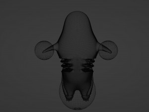 Monster larva with red eyes Modello 3D