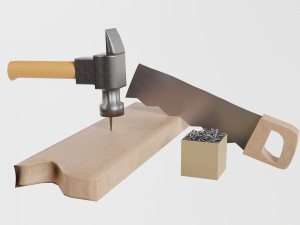 Carpentry tools 3D Model