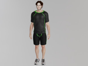 Man in sportswear Modelo 3D