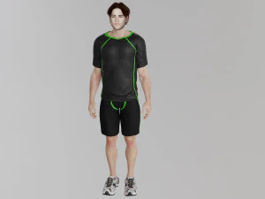 Uomo in abbigliamento sportivo Modello 3D