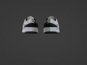Gray sneakers with paint splashes 3D Model