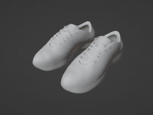 Gray sneakers with paint splashes 3D Model