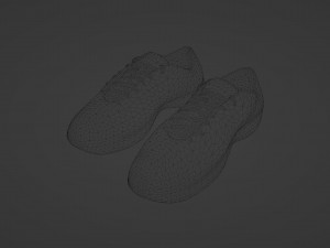 Gray sneakers with paint splashes 3D Model