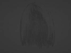 Blonde hair Model 3D