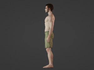 Handsome young man in shorts 3D Model