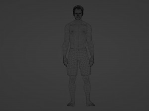 Handsome young man in shorts 3D 模型