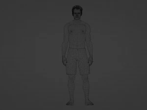 Handsome young man in shorts 3D Model