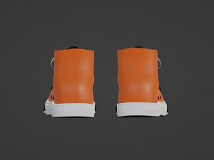 Oranje sneakers met witte veters 3D Model