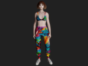 Woman in sportswear 3D Model