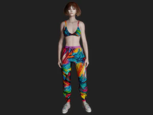 Woman in sportswear 3D Model
