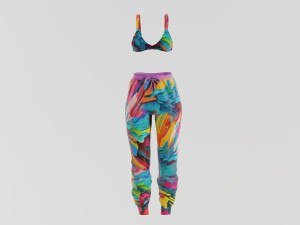 Womens sportswear set 3D-Modell