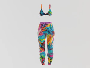 Womens sportswear set 3D Model