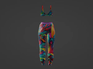 Womens sportswear set 3D Model