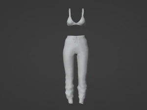 Womens sportswear set 3D Model