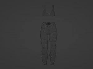 Womens sportswear set 3D Model