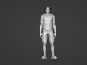 Sports man in summer clothes 3D Model