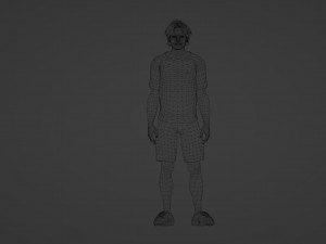 Sports man in summer clothes 3D Model