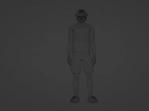Sports man in summer clothes 3D Model