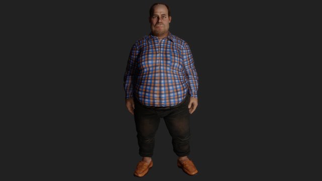 Fat man Modelo 3D .c4d .max .obj .3ds .fbx .stl .blend 