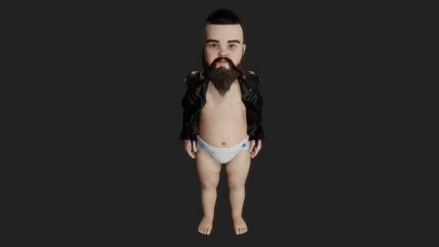 Grown up child 3D Model .c4d .max .obj .3ds .fbx .stl .blend